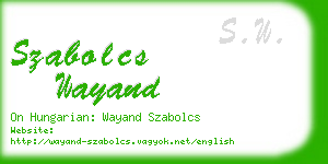 szabolcs wayand business card